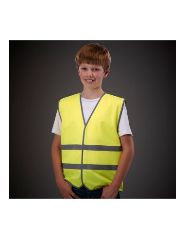 Y-HVW102CH-Gilet haute visibilité à 2 bandes et bordure réfléchissante pour enfants (HVW102CH)